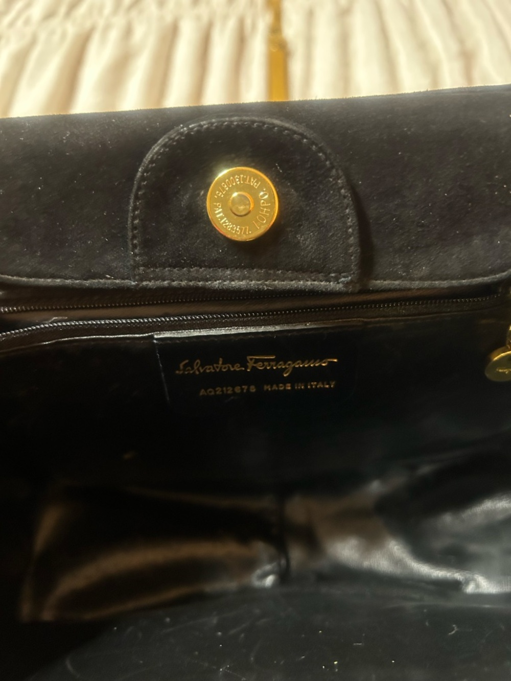 Vintage Suede Ferragamo Bag - Picture 2 of 4